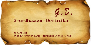 Grundhauser Dominika névjegykártya